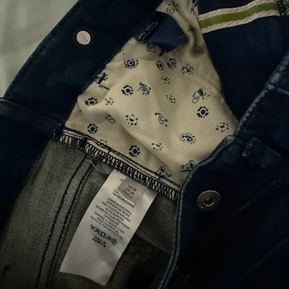 PILCRO | Dark Blue Wide Leg Trouser Jeans with Button Details | Size 28 - Picture 6 of 7